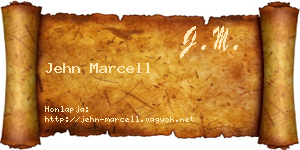 Jehn Marcell névjegykártya